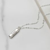 Eternity Balk Naam Ketting [Sterling Zilver]