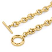 Eternity Circle Figaro Chain Necklace [18K Gold Plated]