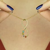 Infinity Birthstone Necklace [Gold Plated]