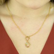 Infinity Birthstone Necklace [Gold Plated]