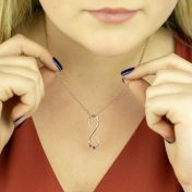 Collier Infini avec Pierres de Naissance [Plaqué Or Rose 18ct]
