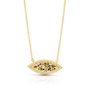 Diamond Evil Eye Silhouette Map Necklace [18K Gold Vermeil]