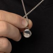 Evil Eye Engraved Necklace for Men