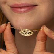 Diamond Evil Eye Silhouette Map Necklace [18K Gold Vermeil]