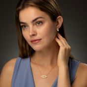 Diamond Evil Eye Silhouette Map Necklace [18K Gold Vermeil]