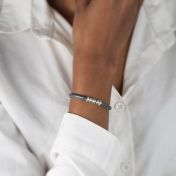 Bracelet Prénom Liés Ensemble [Daim Gris]