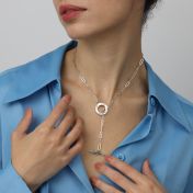 Family Anchor Link Chain Name Necklace [Sterling Silver]