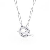 Family Anchor Link Chain Name Necklace [Sterling Silver]