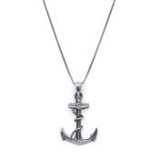 Family Anchor Necklace - Sterling Silver