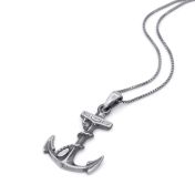Family Anchor Necklace - Sterling Silver