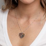 Cherished Hearts Birthstone Necklace [Sterling Silver]
