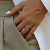 Familienwurzeln Geburtssteinring [Sterlingsilber]