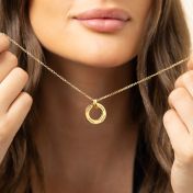 Talisa Circle Engraved Necklace [18K Gold Vermeil]