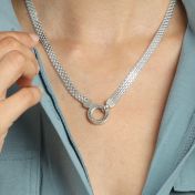  Familienkreis Milanaise Kette mit Gravur [Silber]