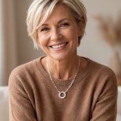 Family Circle Link Chain Name Necklace [Silver]