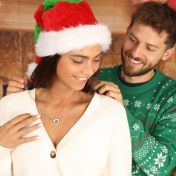 Family Circle Link Chain Name Necklace [Silver]