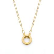 Arya Circle Link Chain Necklace [18K Gold Plated]
