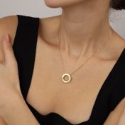 Family Circle Delicate Chain Name Necklace [14 Karat Gold]