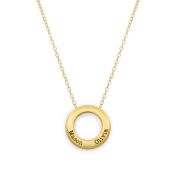 Family Circle Delicate Chain Name Necklace [Gold Plated]