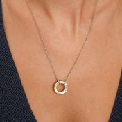 Helena Circle Name Necklace - Classic Chain [18K Gold Plated]