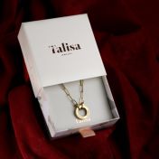 Helena Circle Link Chain Name Necklace [18K Gold Plated]