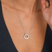 Helena Circle Name Necklace - Classic Chain [Sterling Silver]