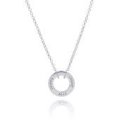 Helena Circle Name Necklace - Classic Chain [Sterling Silver]