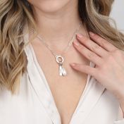 Vertical Bar Name Charm [Sterling Silver]