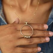 Family Circle Name Necklace [18K Gold Plated]