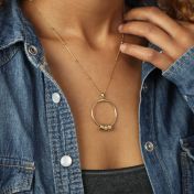 Family Circle Name Necklace [18K Gold Plated]