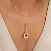 Talisa Diamond Cascade Circle Necklace [18K Gold Vermeil]
