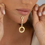 Talisa Diamond Cascade Circle Necklace [18K Gold Vermeil]