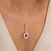 Talisa Diamond Cascade Circle Necklace [Sterling Silver]