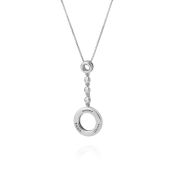 Talisa Diamond Cascade Circle Necklace [Sterling Silver]
