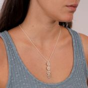 Collier Cercles de Famille avec Prénoms [Plaqué Or Rose 18ct]