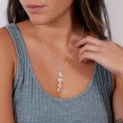 Collier Cercles de Famille avec Prénoms [Plaqué Or Rose 18ct]