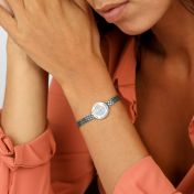 Familienkompass Armband mit Gravur für Damen [Geschwärztes Sterlingsilber]