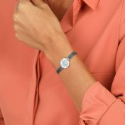 Familienkompass Armband mit Gravur für Damen [Geschwärztes Sterlingsilber]