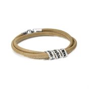Family Name Bracelet - Tan Suede [Sterling Silver]