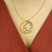 Name Necklace with Hearts [Gold Plated]