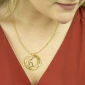 Name Necklace with Hearts [Gold Plated]