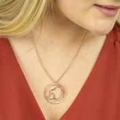 Collier Coeur de la Famille [Plaqué Or Rose 18ct]