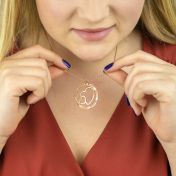 Collier Coeur de la Famille [Plaqué Or Rose 18ct]