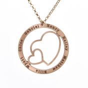 Collier Coeur de la Famille [Plaqué Or Rose 18ct]