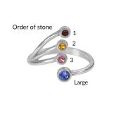 Family Love Birthstone Ring [Sterling Silver]