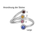 Familienliebe Geburtsstein-Ring [Sterlingsilber]