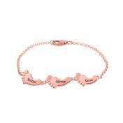 Family Path Name Bracelet [18K Rose Gold Plated]