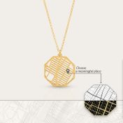 Tied Together Map Necklace [18K Gold Plated]