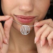 Lieblingsort Karten Kette [Sterlingsilber]