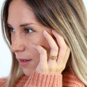 Bague Racines de Famille avec Pierres de Naissance [Plaqué Or 18ct]